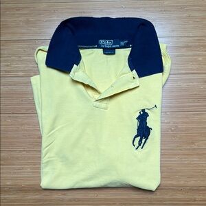 Polo Ralph Lauren Yellow and Navy Polo Shirt